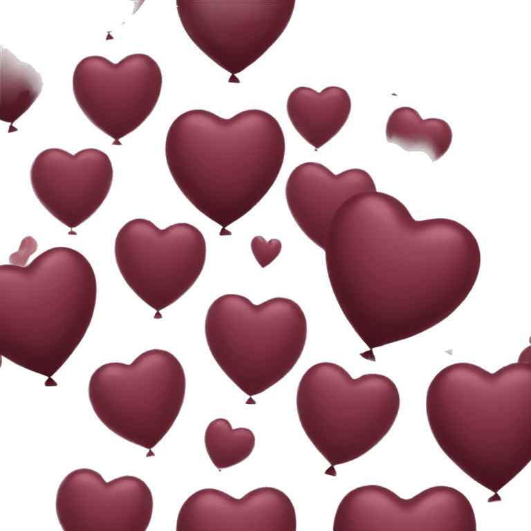 Maroon Heart Balloons  emoji