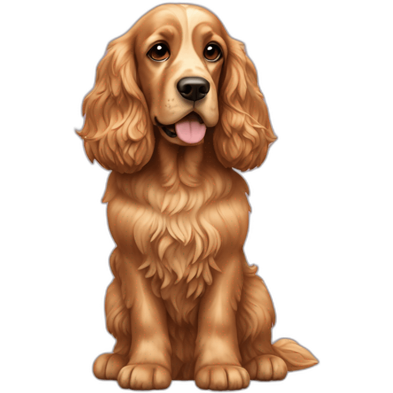 Dog-golden-english-cocker-spaniel-full-body emoji