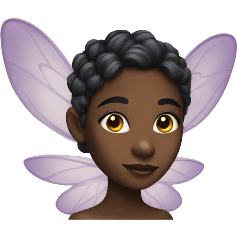 Black fairy girl emoji