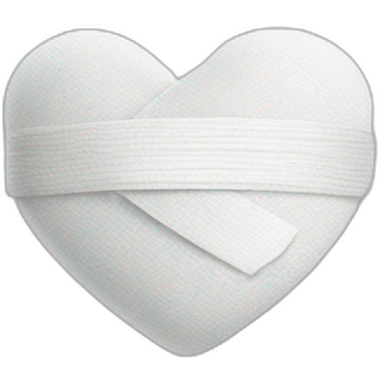 Cœur blanc avec bandage emoji