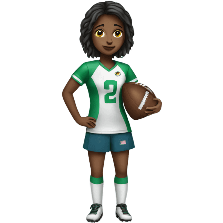 Girl with a football  emoji