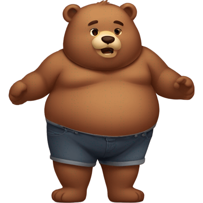 chubby bear with a belly emoji