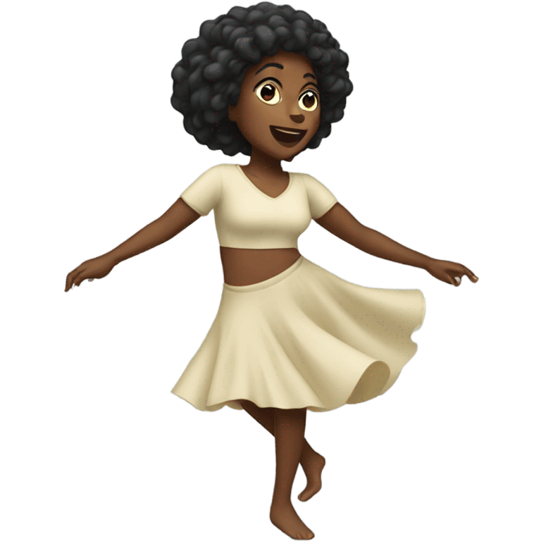 Black woman dancing  emoji