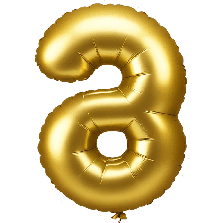 Golden balloon number 5 emoji