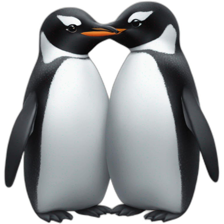 Penguin couple emoji