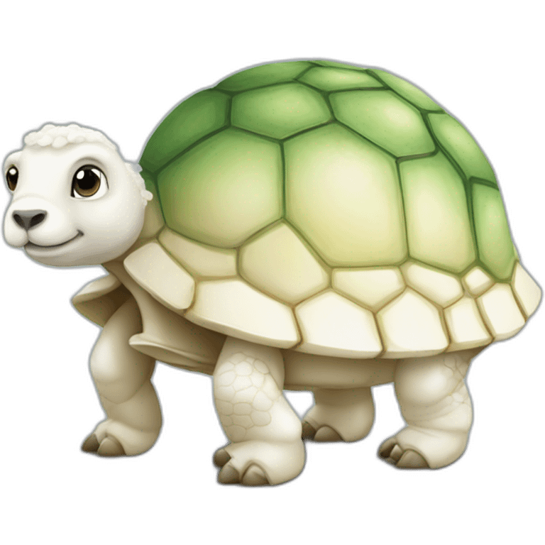 Chèvre sur une tortue emoji