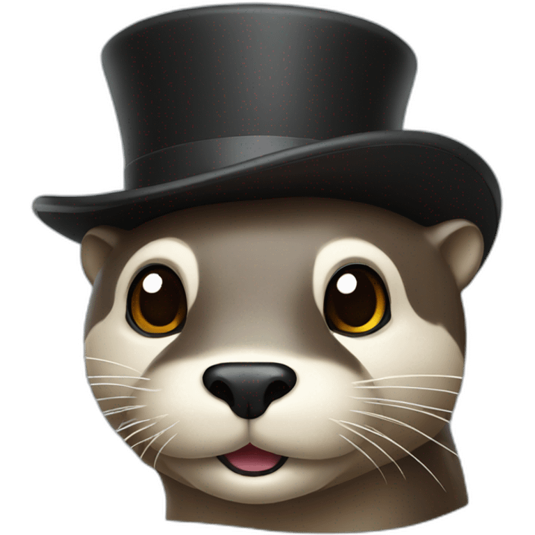 otter with top hat emoji