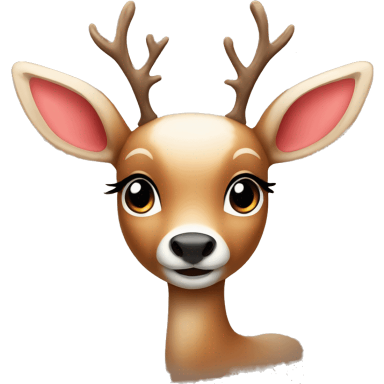 Cute Christmas deer emoji