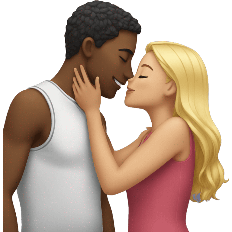 girl kissing a guy emoji