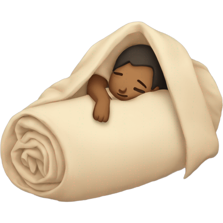 Sleeping like a burrito emoji