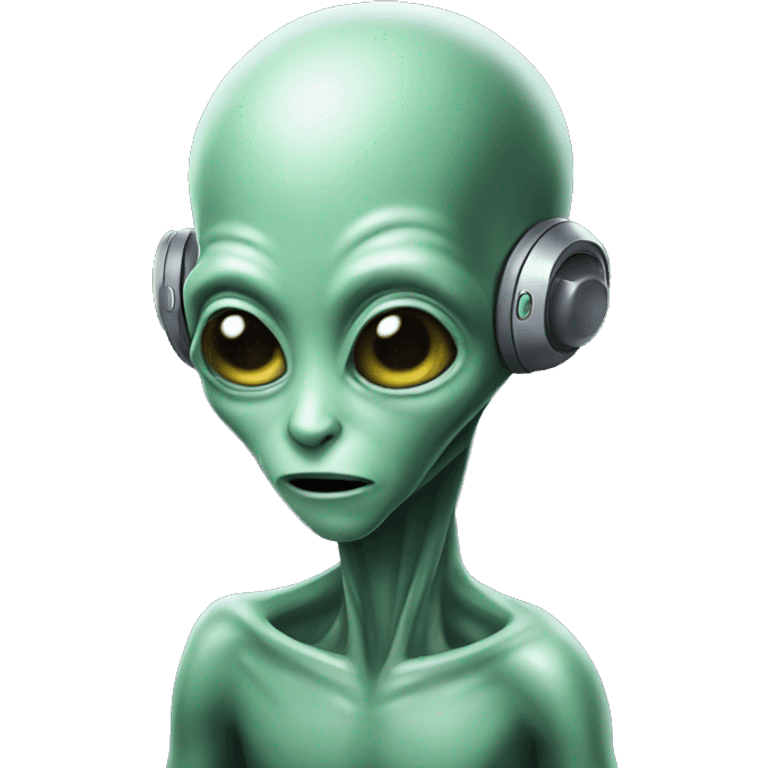 alien listening emoji