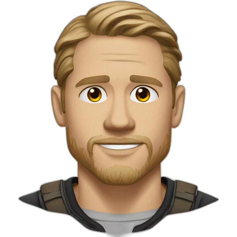 charlie hunnam cartoon wearing henley emoji