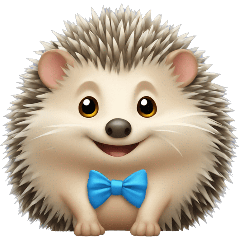 Hedgehog with bow emoji