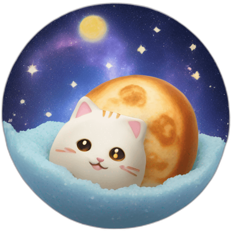 galaxy rice cake mochi cat emoji