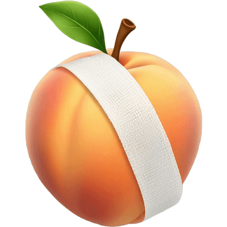 Peach with bandage on it emoji