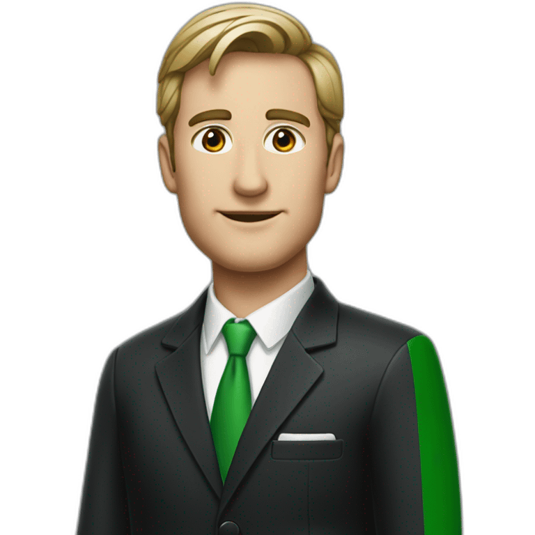 Formula one, Red Green hemlet, black suit emoji