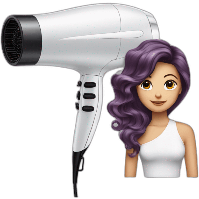 Hairdryer Babyliss whit woman emoji