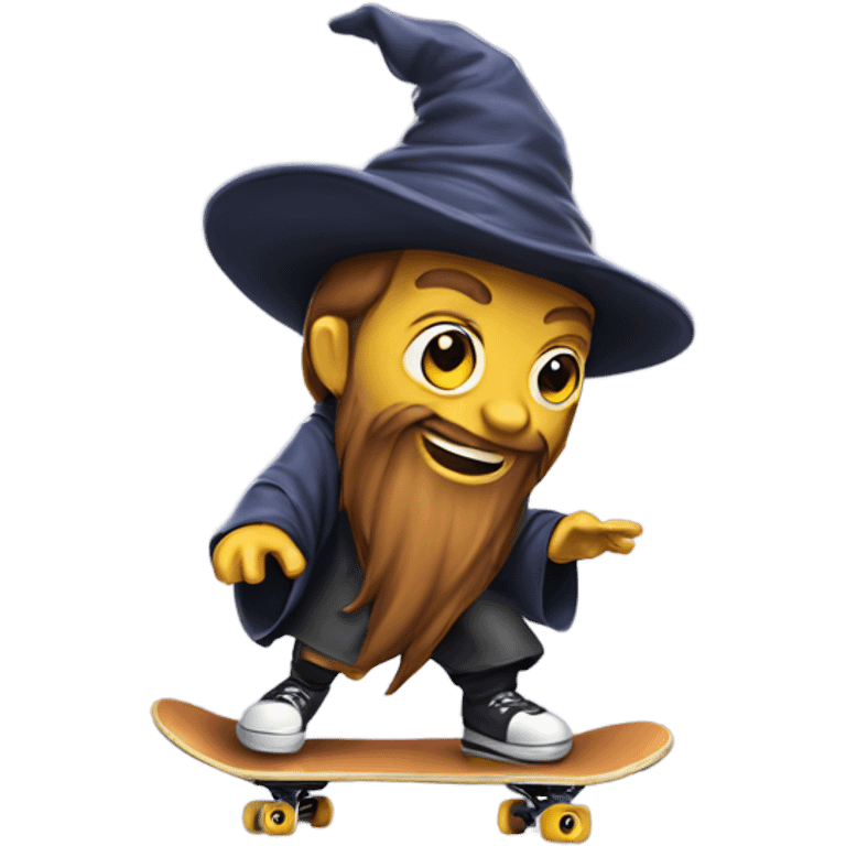 A wizard skateboarding  emoji