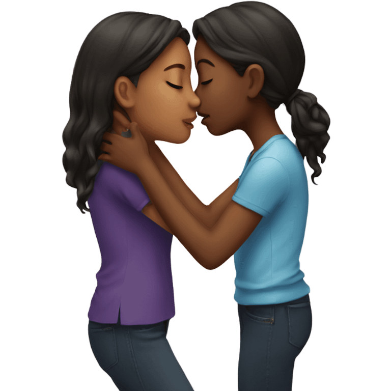 Girl kissing girl emoji