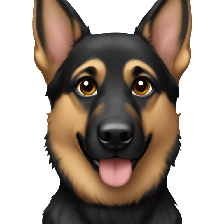 Black and tan German Shepard mix emoji