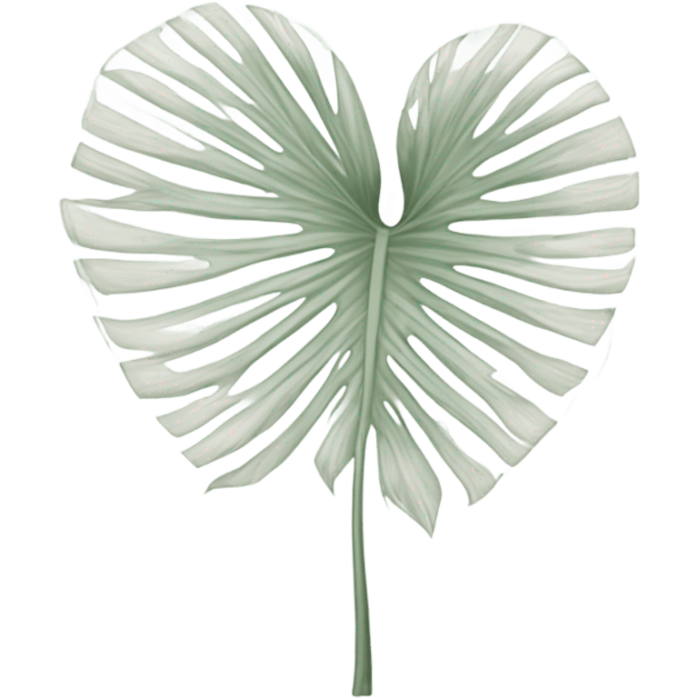 White heart palm emoji