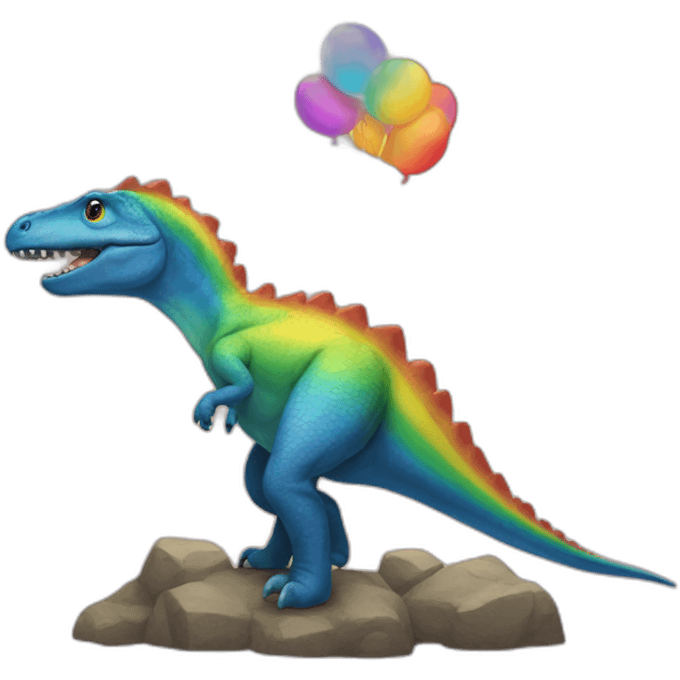 tiranosaur rainbow lgbt emoji