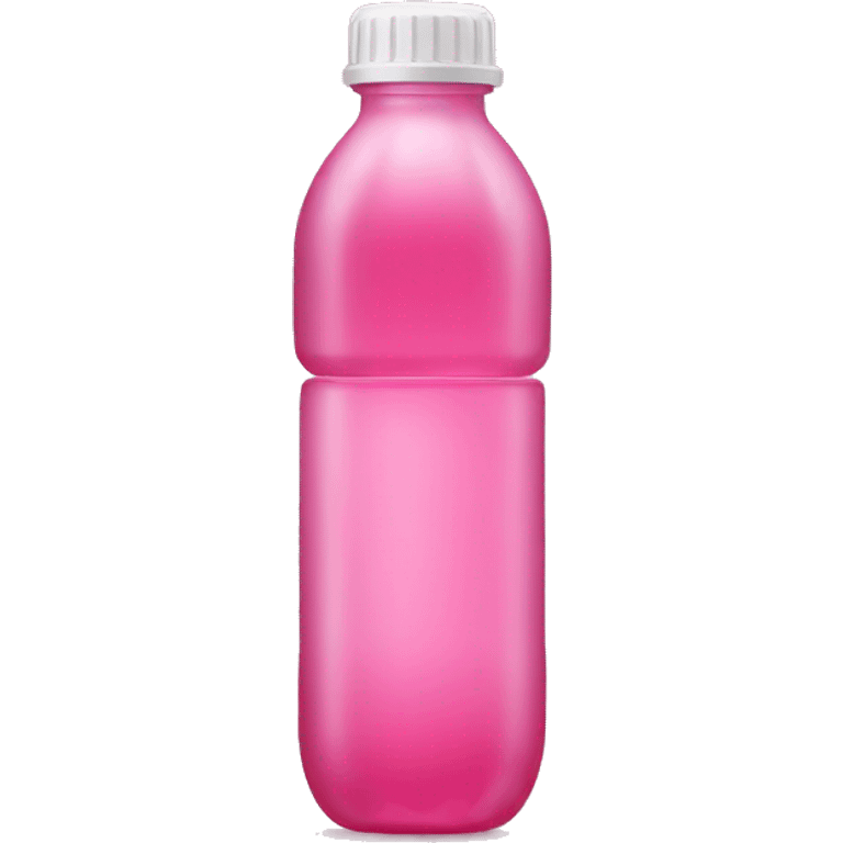 plastic bottle with crystaline pink liquid emoji