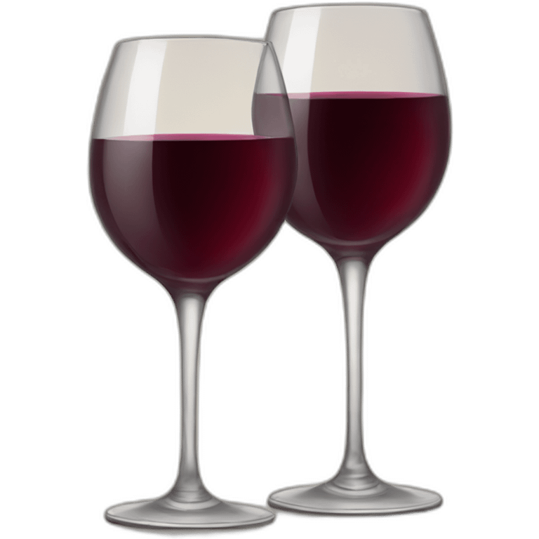 two glasses of red wine emoji