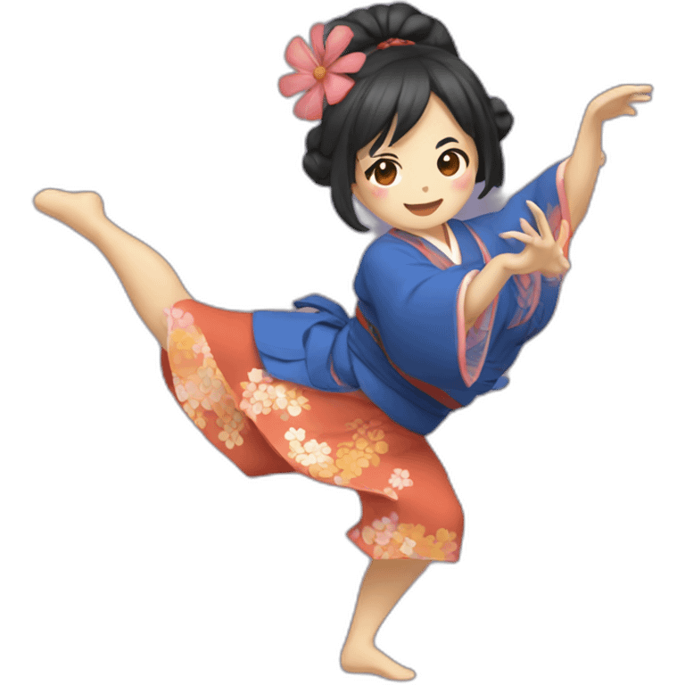 japanese girl dancing forró emoji