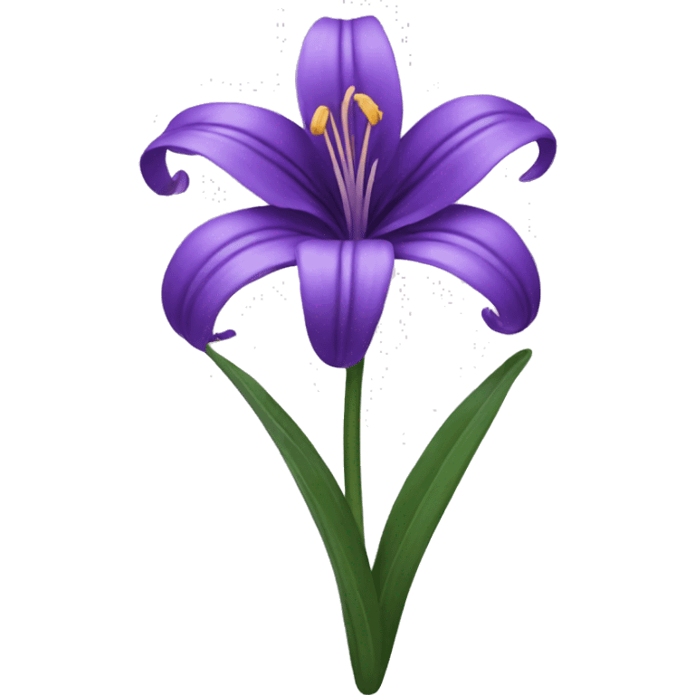 Magic purple lily flower  emoji