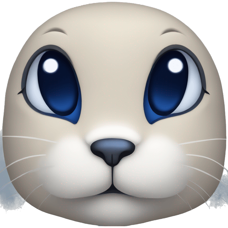 Navy blue rabbit face emoji