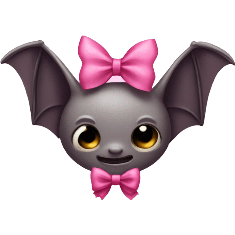 Bat with a cute pink bow/ribbon 🎀 on his head emoji