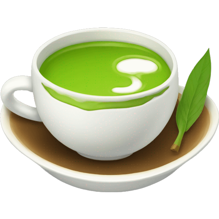 Cup of hot matcha emoji