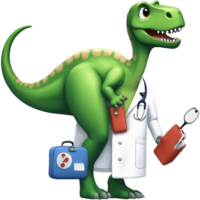 Doctor dinosaur emoji