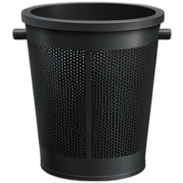 black mesh metal dustbin emoji