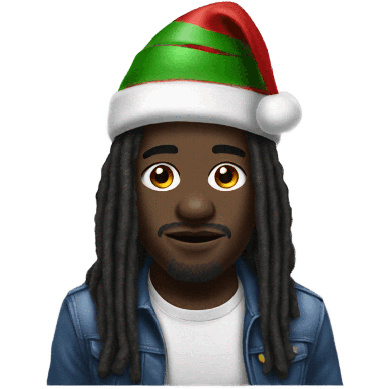 Wale with a christmas hat  emoji