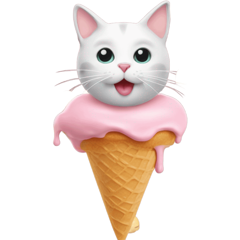 Cat on ice cream  emoji