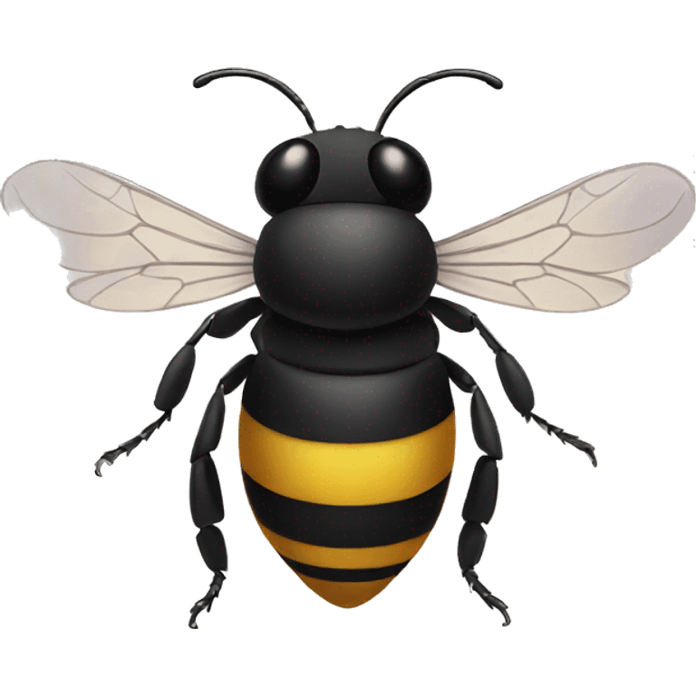 black bee emoji