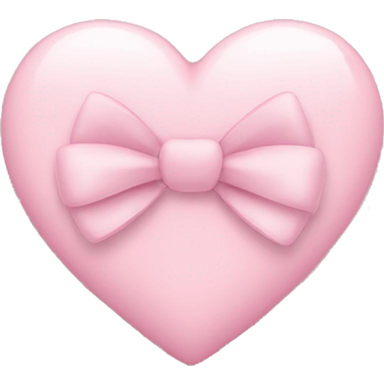 Light pink heart with bows emoji