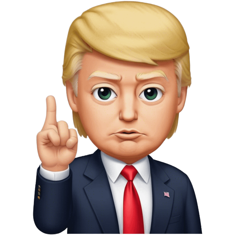 Donald  Trump shows one finger photo  emoji