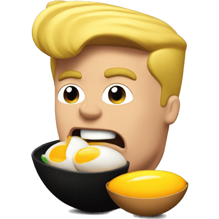 Johnny bravo eating eggs emoji