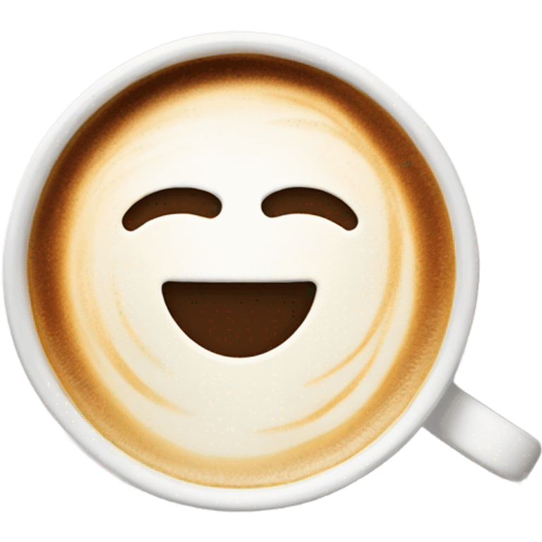 Flat white in a clear cup emoji