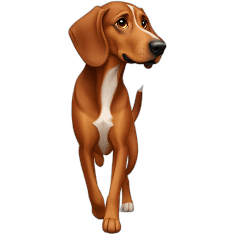 redbone coonhound shepherd mix walking emoji