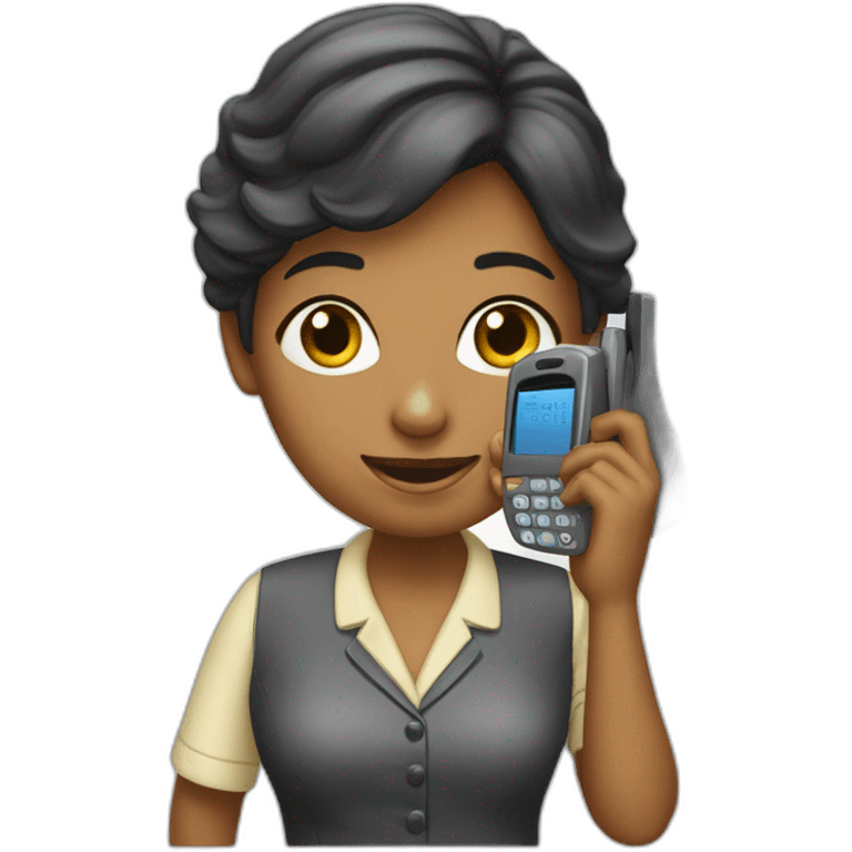 clerk girl with the dataphone emoji