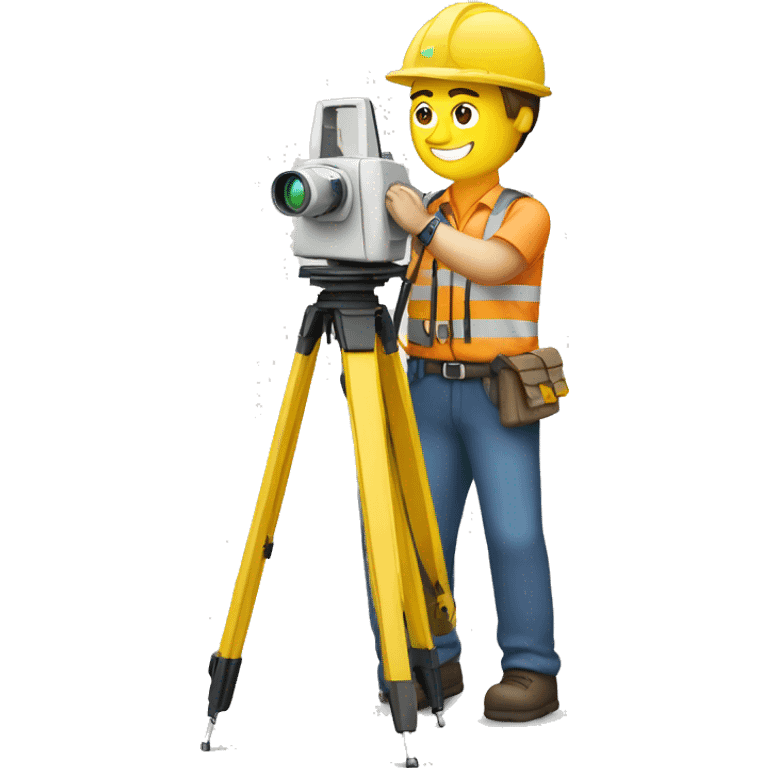 A topographer with a total station emoji