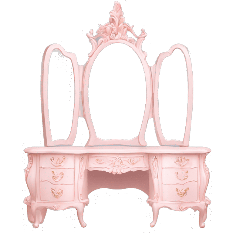 Pale pink Rococo vanity emoji