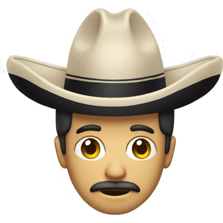 Sombrero mexicano de charro negro emoji