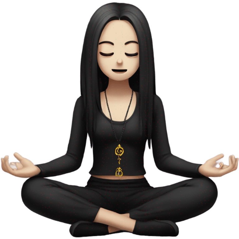 goth girl meditating emoji