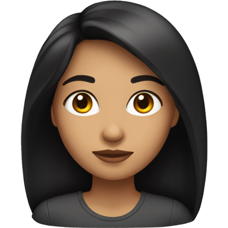 Latina girl with straight dark hair  emoji