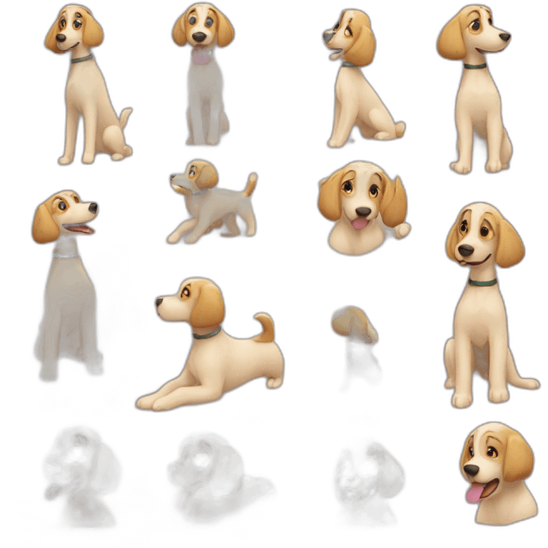 Chien flûte femme emoji